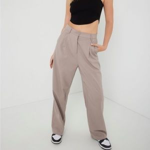 Garage straight leg tan pants